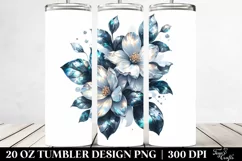 Shiny Marble Jasmine Design | 20 Oz Tumbler Product Image 2