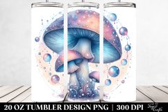 Detailed Pastel Shiny Mystical Celestial Mushroom Watercolor Product Image 2