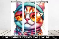 Colorful Kitten Portrait Tumbler Product Image 2
