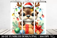 Expressive Otter with Cool Haircut 20 Oz Tumbler Product Image 2
