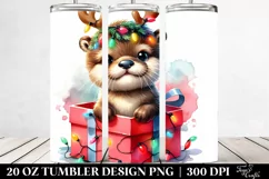 Expressive Otter with Cool Haircut 20 Oz Tumbler Product Image 2