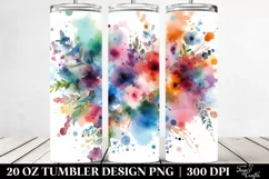 Colorful Watercolor Background | 20 Oz Tumbler Product Image 2