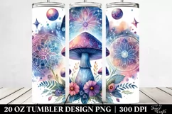 Magical Celestial Mushroom Clipart 20 Oz Tumbler Product Image 2