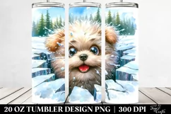 Cute Funny Bichpoo Smiling with Big Eyes | 20 Oz Tumbler Product Image 2