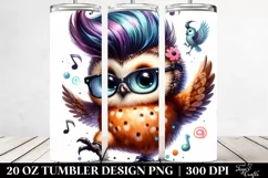 Funny Jumping Owl, Transparent 20 Oz Tumbler Product Image 2