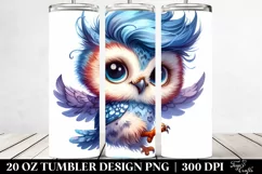 Funny Jumping Owl, Transparent 20 Oz Tumbler Product Image 2