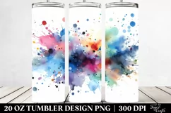 Colorful Watercolor Background | 20 Oz Tumbler Product Image 2