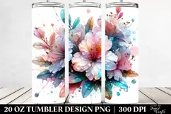 Shiny Rhododendron Abstract Clipart, 20 Oz Tumbler Product Image 2