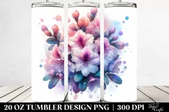 Shiny Rhododendron Abstract Clipart, 20 Oz Tumbler Product Image 2
