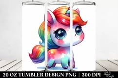 Unicorn with Big Eyes | 20 oz Tumbler Product Image 2