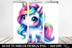 Unicorn with Big Eyes | 20 oz Tumbler Product Image 2