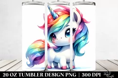 Unicorn with Big Eyes | 20 oz Tumbler Product Image 2