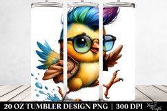 Goofy Cute Bird Watercolor 20 Oz Tumbler Product Image 2