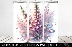 Abstract Shiny Foxglove Clipart 20 Oz Tumbler Product Image 2