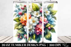 Vibrant Colorful Jasmine Bouquet | 20 Oz Tumbler Product Image 2