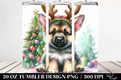 Whimsical Colorful Baby German Shepherd 20 Oz Tumbler Product Image 2