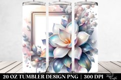 Gardenia White Background Tumbler Product Image 2