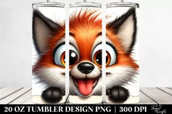 Cute Crazy Watercolor Fox | 20 Oz Tumbler Product Image 2