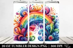 Colorful Whimsical Rainbow | 20 oz Tumbler Product Image 2