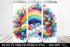 Colorful Whimsical Rainbow | 20 oz Tumbler Product Image 2
