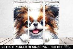 Cute Crazy Watercolor Japanese Chin | 20 Oz Tumbler Product Image 2