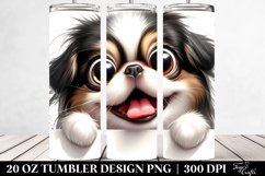 Cute Crazy Watercolor Japanese Chin | 20 Oz Tumbler Product Image 2