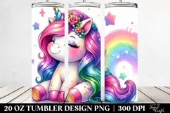 Cute and Funny Unicorn | 20 oz Tumbler Product Image 2