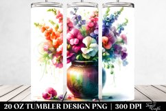 Vibrant Colorful Sweet Pea Vase | 20 Oz Tumbler Product Image 2