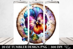 Stained Pansy | 20 Oz Tumbler Product Image 2