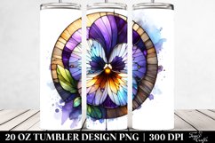 Stained Pansy | 20 Oz Tumbler Product Image 2