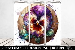 Stained Pansy | 20 Oz Tumbler Product Image 2