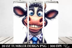 Crazy Funny Cow Big Teeth | 20 Oz Tumbler Product Image 2