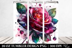 Vibrant Colorful Rose | 20 Oz Tumbler Product Image 2