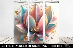 Abstract 3D Pastel Tulip | 20 oz Tumbler Product Image 2