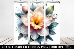 Detailed Glossy Narcissus -like Material | 20 Oz Tumbler Product Image 2