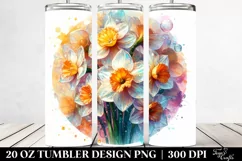 Detailed Glossy Narcissus -like Material | 20 Oz Tumbler Product Image 2