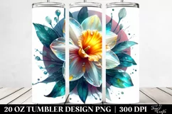 Glossy Watercolor Daffodil | 20 Oz Tumbler Product Image 2
