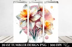 Glossy Watercolor Daffodil | 20 Oz Tumbler Product Image 2