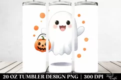 Funny Ghost Halloween Clipart 20 Oz Tumbler Product Image 2
