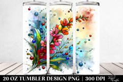 20 Oz Tumbler Sublimation | Colorful Snapdragon | Product Image 2