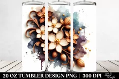 Abstract Wooden Stained Jasmine | 20 Oz Tumbler Product Image 2