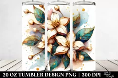 Abstract Wooden Stained Jasmine | 20 Oz Tumbler Product Image 2