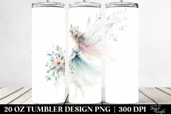 Whimsical Fairy White Background Tumbler Product Image 2