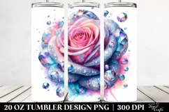 Detailed Vibrant Pastel Shiny Rose Diamonds Material | 20 oz Product Image 2