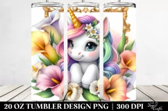 Baby Unicorn Calla Lily Frame|20 oz Tumbler Product Image 2