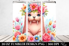 Adorned Funny Walrus Transparent 20 Oz Tumbler Product Image 2