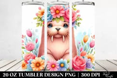 Adorned Funny Walrus Transparent 20 Oz Tumbler Product Image 2