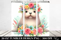 Adorned Funny Walrus Transparent 20 Oz Tumbler Product Image 2