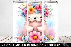 Adorned Funny Walrus Transparent 20 Oz Tumbler Product Image 2