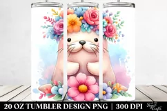 Adorned Funny Walrus Transparent 20 Oz Tumbler Product Image 2